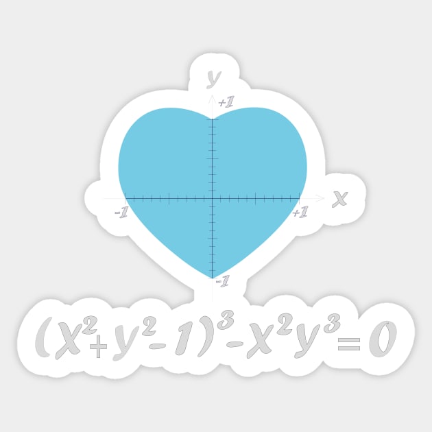 Love equation blue heart Sticker by Arzeglup